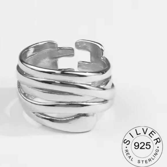 MultiLayer Adjustable Wrap Ring | 925 Sterling Silver - Picture 1 of 15